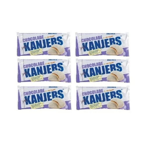 Kanjers Witte Chocolade  Stroopwafels (6 verpakkingen)