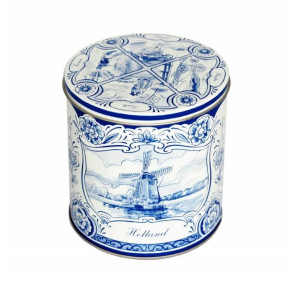 Tin delft blue with stroopwafels  (8 pieces, 250g)
