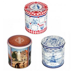 Tin with stroopwafels (8 pieces, 250g)